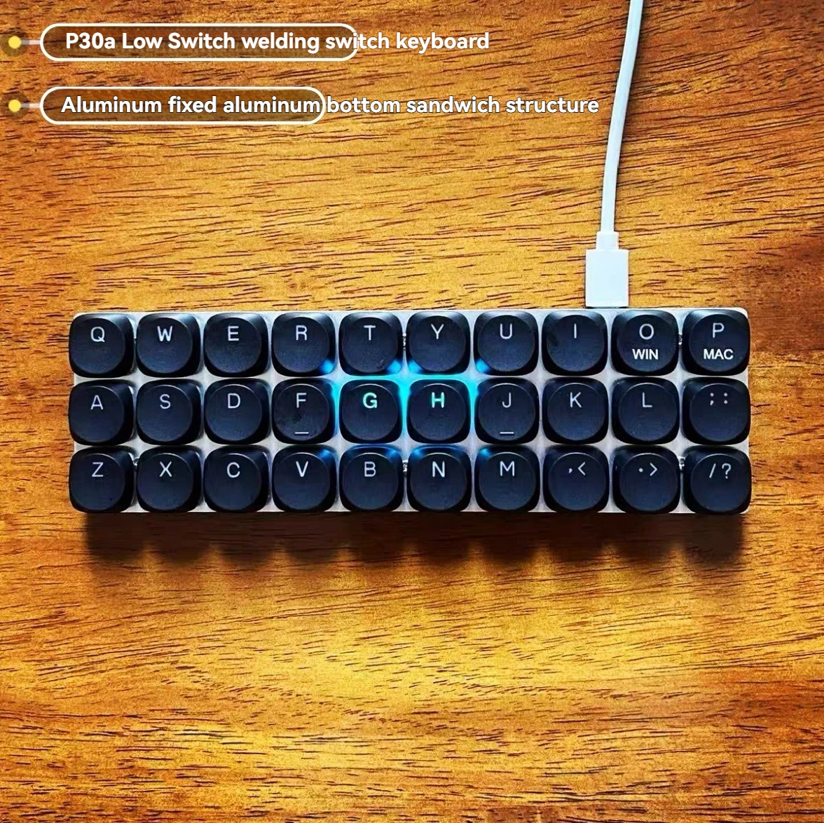 P30a Low Profile Keyboard 30Key Mini Keyboard Wired Single-mode Gamer Keyboard Aluminum Soldered Switch VIAL Gaming Accessories
P30a Low Profile Keyboard 30Key Mini Keyboard Wired Single-mode Gamer Keyboard Aluminum Soldered Switch VIAL Gaming Accessories
