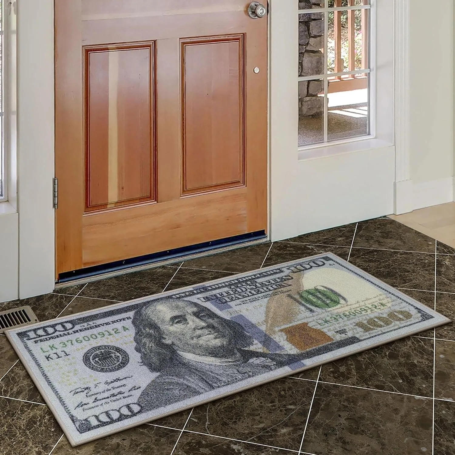 Money Rugs 100 Dollar Bill Runner Cool Area Rug for Living Room Kitchen Rug Laundry Runner Rug Bedroom Bathroom Mat
Money Rugs 100 Dollar Bill Runner Cool Area Rug for Living Room Kitchen Rug Laundry Runner Rug Bedroom Bathroom Mat