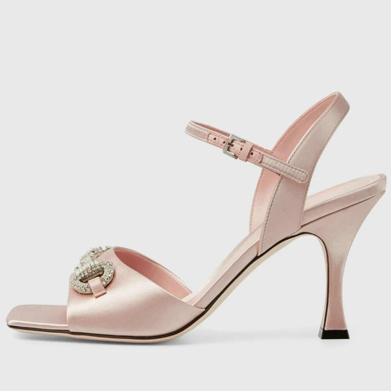 Women's Diamonds Chain Sexy Dress Silk Shoes High Heels Pumps Open Square Toe Sandals Ankle Strap Stiletto
Women's Diamonds Chain Sexy Dress Silk Shoes High Heels Pumps Open Square Toe Sandals Ankle Strap Stiletto