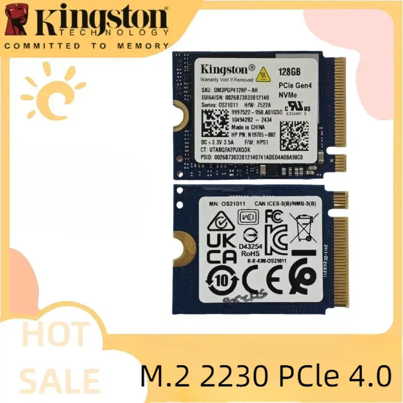 Kingston SSD 128GB M.2 2230 PCIe 4.0 NVMe SSD OEM Pack High Speed Built-in Solid State Drive for Notebook Mini Computer
Kingston SSD 128GB M.2 2230 PCIe 4.0 NVMe SSD OEM Pack High Speed Built-in Solid State Drive for Notebook Mini Computer