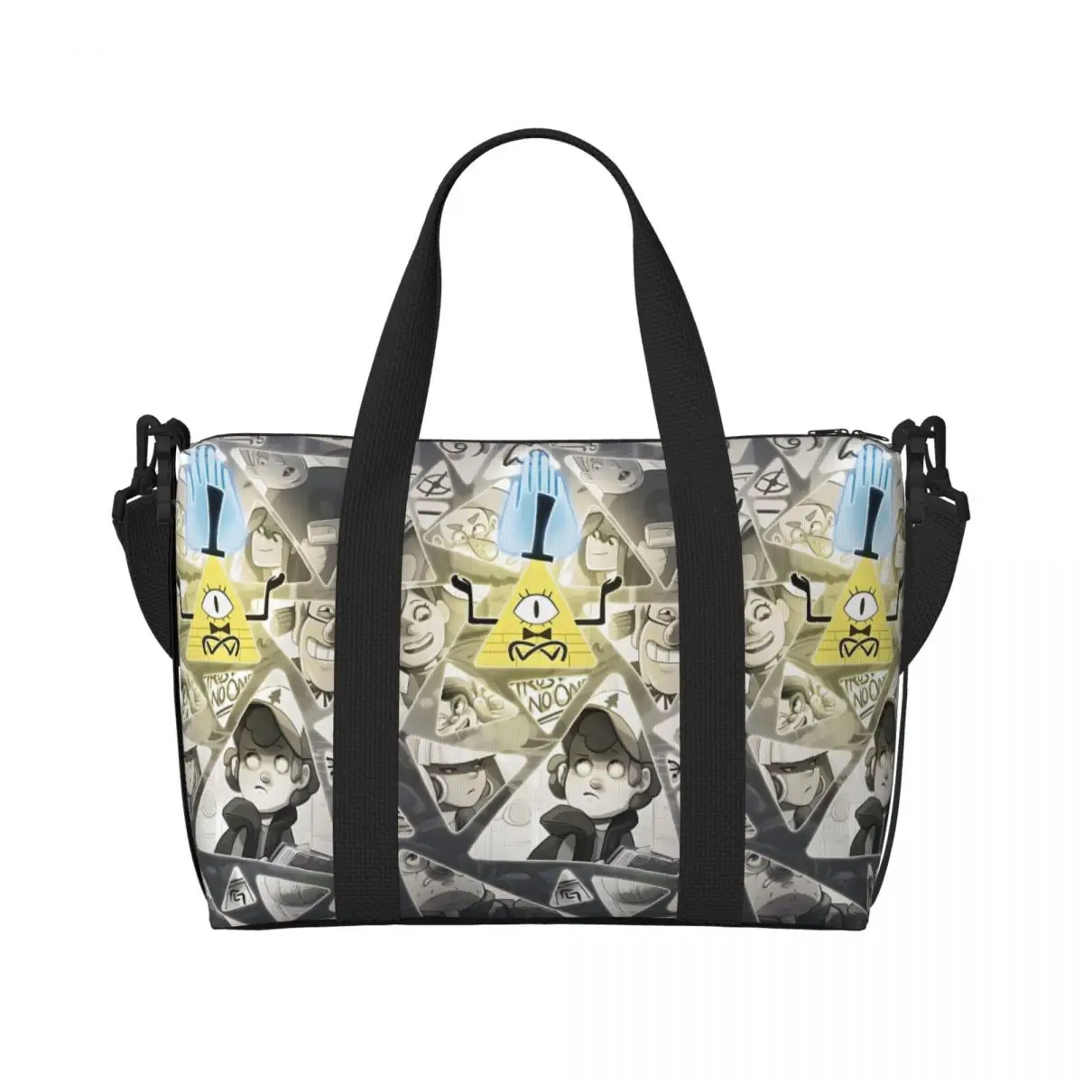 Женская большая сумка Gravity Falls на заказ, большая вместительная комедийная сумка в стиле аниме, пляжная дорожная сумка на плечо для спортзала