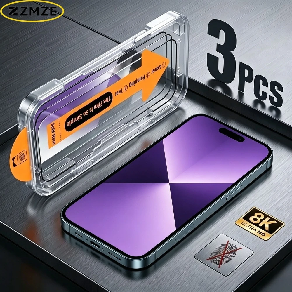 3Pcs High Clear Screen Protector for iPhone 17 15 16 14 13 Pro Max 17e 16e 12 11 Pro Air 15 14 Plus Dust Free Installation Glass
3Pcs High Clear Screen Protector for iPhone 17 15 16 14 13 Pro Max 17e 16e 12 11 Pro Air 15 14 Plus Dust Free Installation Glass