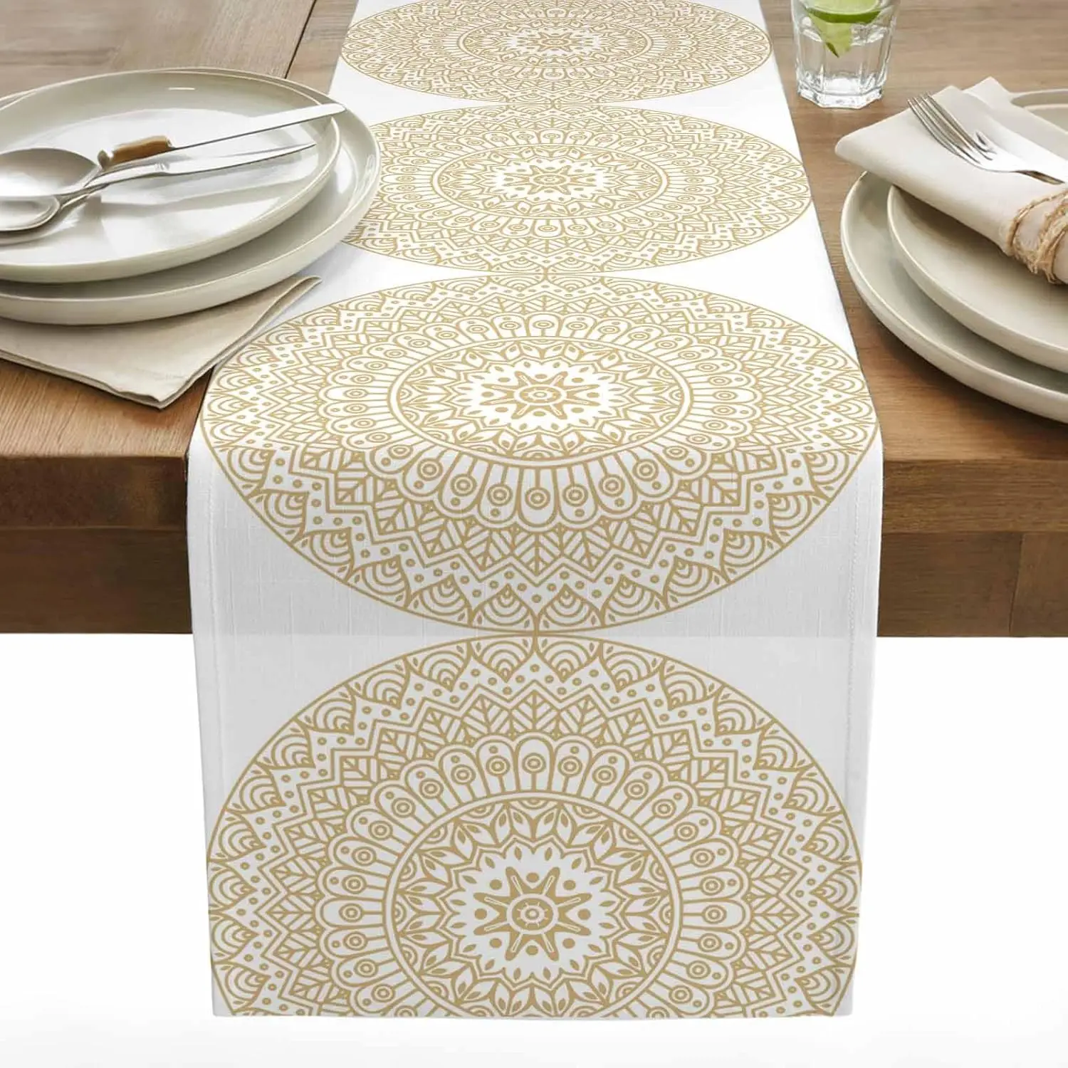 Boho Mandala Flower Linen Table Runner Holiday Party Decor Reusable Farmhouse Kitchen Dining Table Runner Wedding Decorations
Boho Mandala Flower Linen Table Runner Holiday Party Decor Reusable Farmhouse Kitchen Dining Table Runner Wedding Decorations