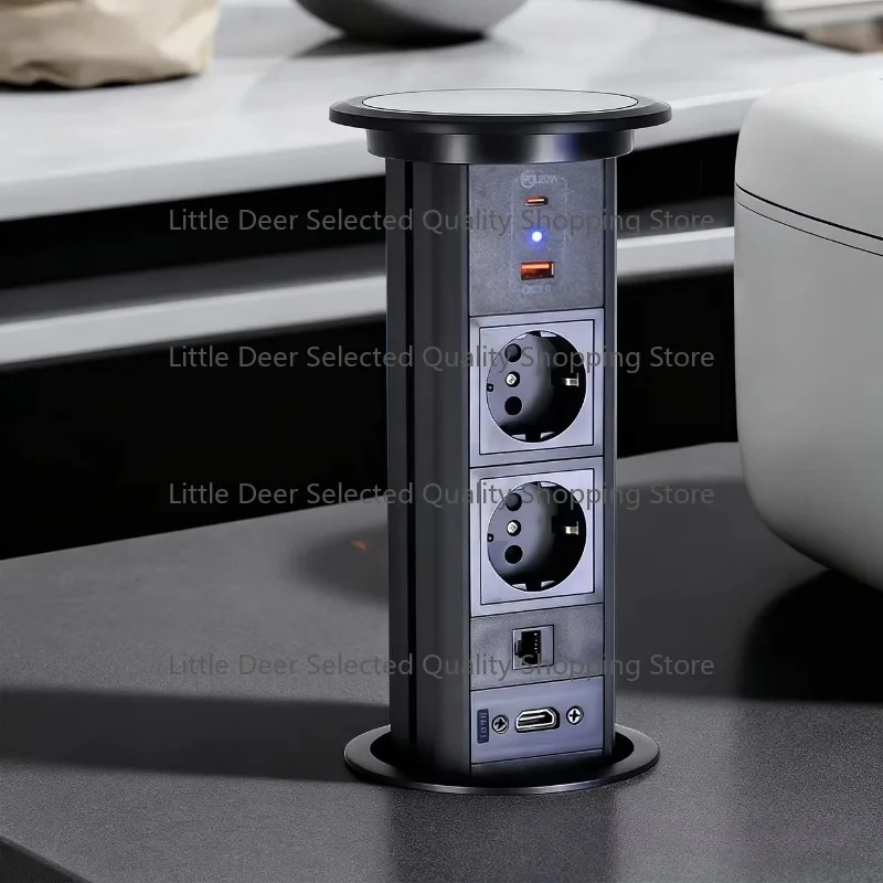 Electric Motorized Pop up Kitchen Power Socket Water-proof Kitchen Electric Lifting Socket With USB A+C and Network Port
Electric Motorized Pop up Kitchen Power Socket Water-proof Kitchen Electric Lifting Socket With USB A+C and Network Port