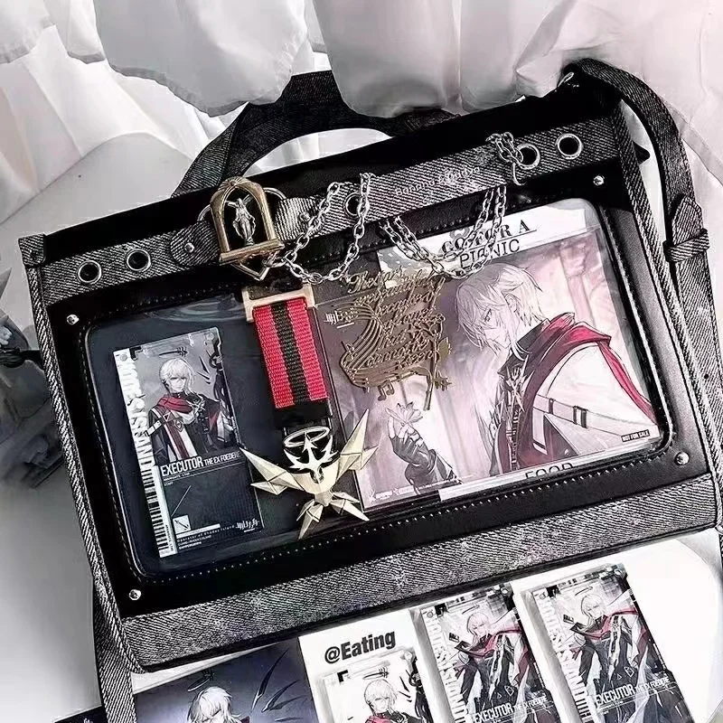 2025 Y2K Girls Punk College Girls Book Holder Large Capacity Handbag Tote Handbag With PVC Pin
2025 Y2K Girls Punk College Girls Book Holder Large Capacity Handbag Tote Handbag With PVC Pin