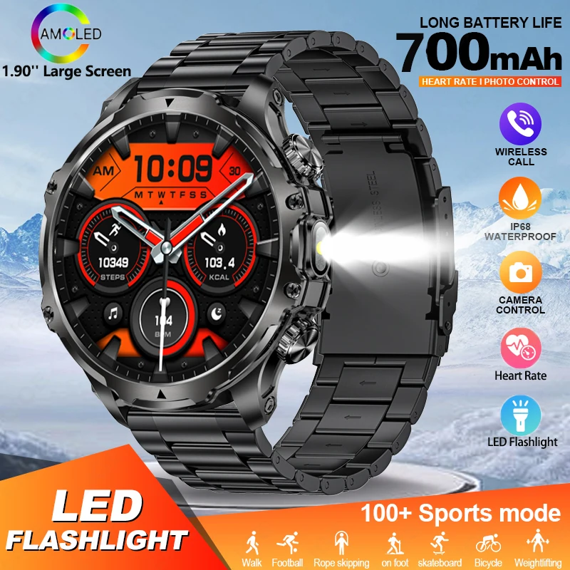 LIGE 2025 Outdoor Smart Watch Men 700mah Large Battery Flashlight AMOLED Screen Bluetooth Call Military Sport Man Smartwatch New
LIGE 2025 Outdoor Smart Watch Men 700mah Large Battery Flashlight AMOLED Screen Bluetooth Call Military Sport Man Smartwatch New