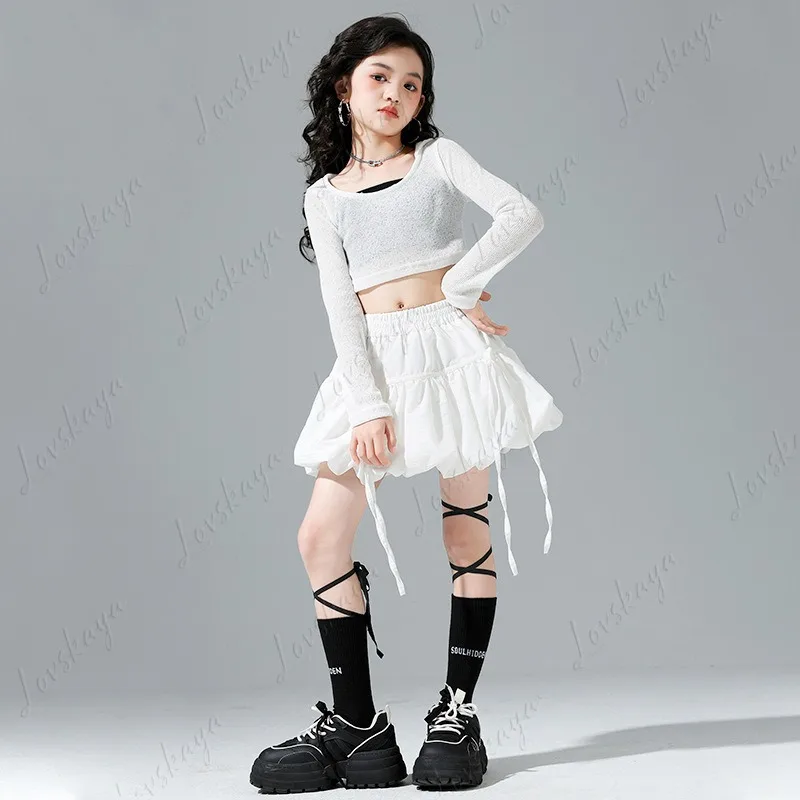Kids Girl Group Jazz Dance Outfit Crop Top Fluffy Skirt Children Hip Hop Fashion Show Clothes
Kids Girl Group Jazz Dance Outfit Crop Top Fluffy Skirt Children Hip Hop Fashion Show Clothes