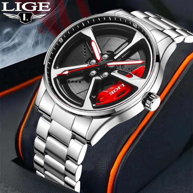 LIGE Unique Creative Quartz Man Watch Steel Band Casual Sports Waterproof Luminous Rotating Wheel Dial Watches for Men Gifts Box
LIGE Unique Creative Quartz Man Watch Steel Band Casual Sports Waterproof Luminous Rotating Wheel Dial Watches for Men Gifts Box