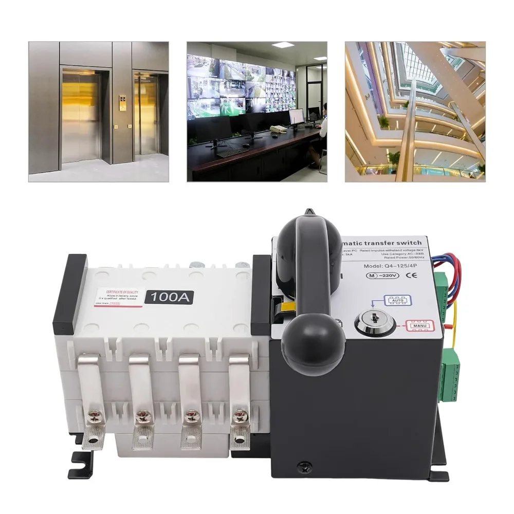 110/230V Dual Power Transfer Switch 100Amp Automatic Generator Changeover Switch ATS Isolation Type for Emergency Power
110/230V Dual Power Transfer Switch 100Amp Automatic Generator Changeover Switch ATS Isolation Type for Emergency Power