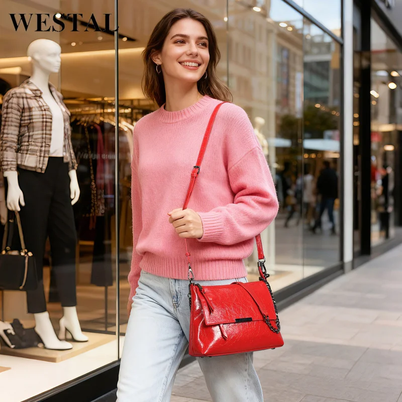 Women's Casual Style Genuine Leather Shoulder Bag with Chain Design Large Capacity Crossbody Bag for Everyday Use
Women's Casual Style Genuine Leather Shoulder Bag with Chain Design Large Capacity Crossbody Bag for Everyday Use