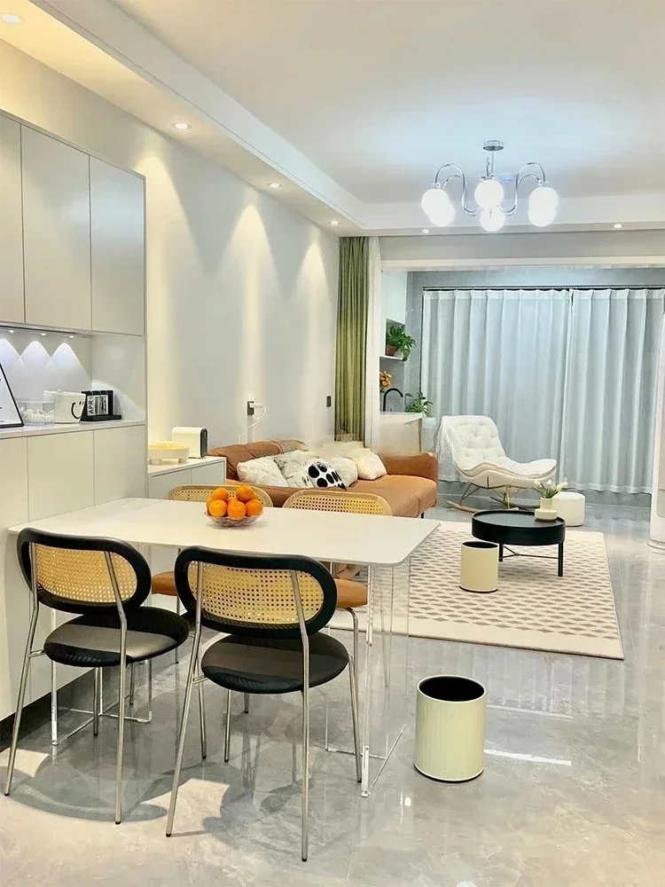 A Cream wind suspended acrylic pure white rock slab dining table simple modern Italian minimalist rectangle
A Cream wind suspended acrylic pure white rock slab dining table simple modern Italian minimalist rectangle