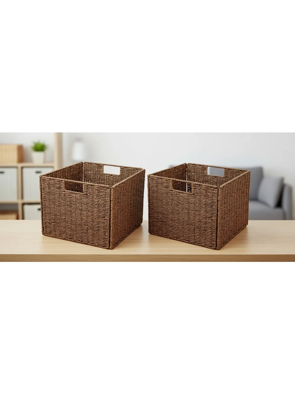 Foldable Storage Basket Set of 2 - Iron Wire Frame, Collapsible Organizer for Home Office Decor
Foldable Storage Basket Set of 2 - Iron Wire Frame, Collapsible Organizer for Home Office Decor