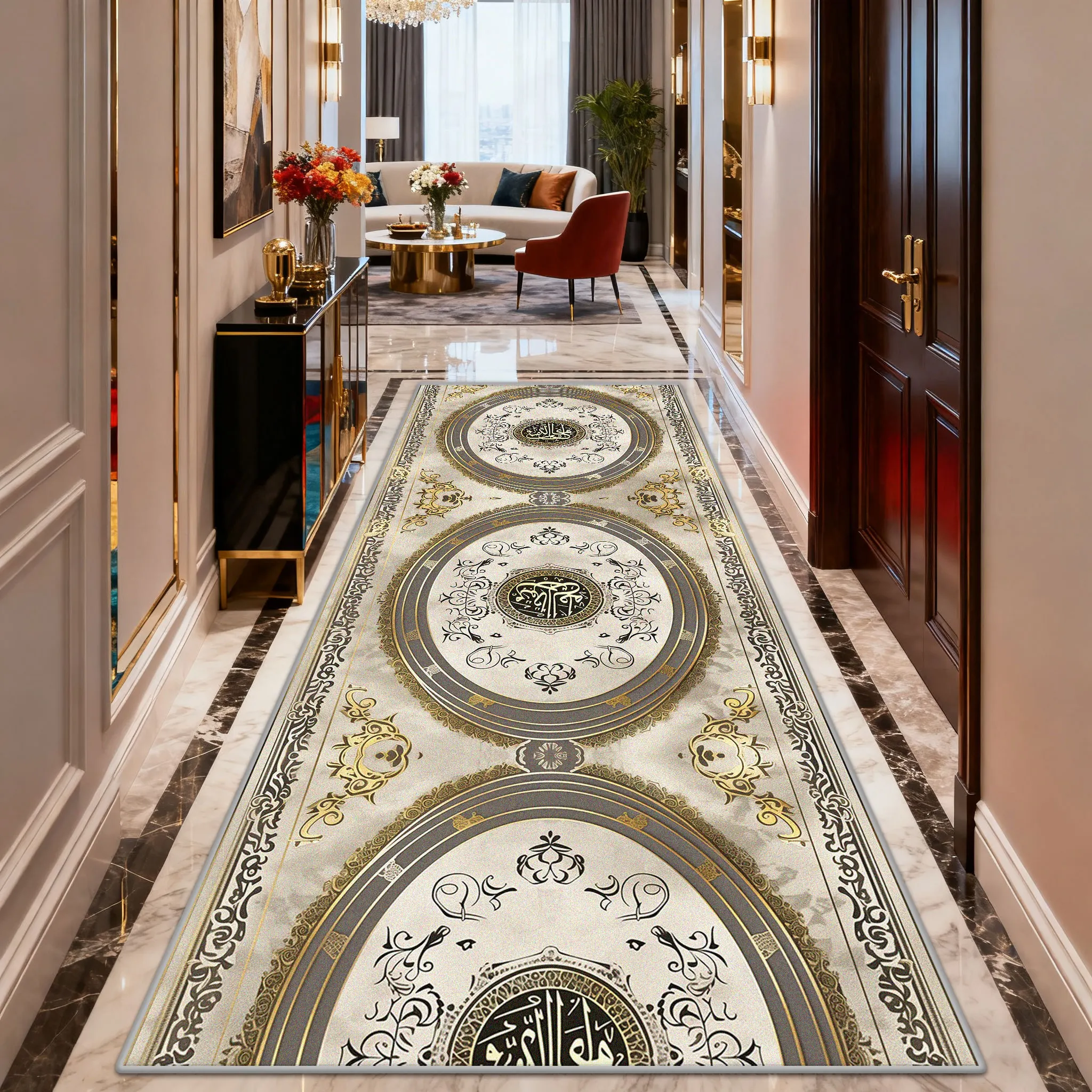 Золотой роскошный длинный ковер для коридора, украшение в европейском стиле, дверной проем, нескользящий ковер, лестница, проход, великолепный коврик для ног Коврик
Золотой роскошный длинный ковер для коридора, украшение в европейском стиле, дверной проем, нескользящий ковер, лестница, проход, великолепный коврик для ног Коврик