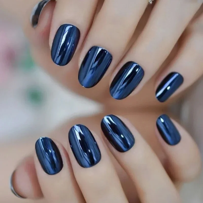 24Pcs Blue Short Oval Reusable Realistic Press on Nails with Tools Wholesale Simple Artificial False Nail Acrylic Fake Nails Set
24Pcs Blue Short Oval Reusable Realistic Press on Nails with Tools Wholesale Simple Artificial False Nail Acrylic Fake Nails Set