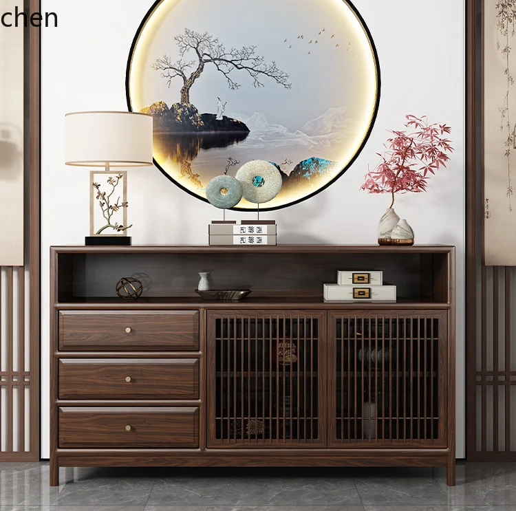 HXL dining side cabinet, living room against the wall storage narrow cabinet, zen solid wood entrance cabinet
HXL dining side cabinet, living room against the wall storage narrow cabinet, zen solid wood entrance cabinet