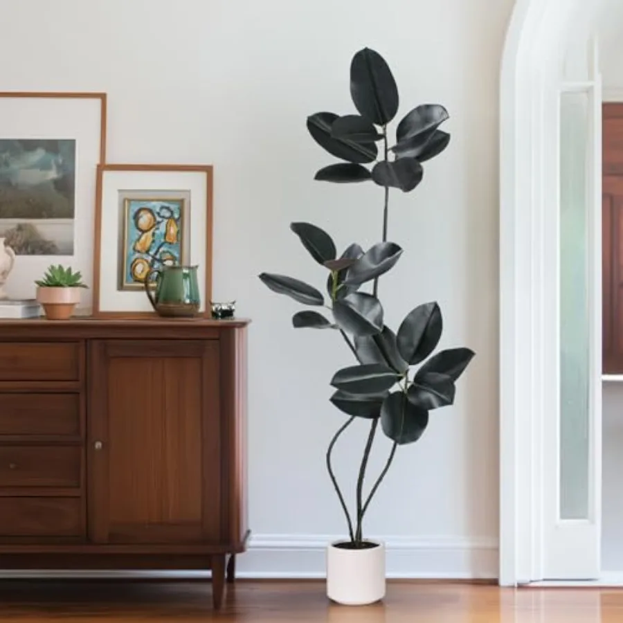 Artificial Rubber Tree Plant -5FT Faux Plants Indoor with Planter, Tall Fake Trees Lifelike Branches and Foliage, Large Artific
Artificial Rubber Tree Plant -5FT Faux Plants Indoor with Planter, Tall Fake Trees Lifelike Branches and Foliage, Large Artific