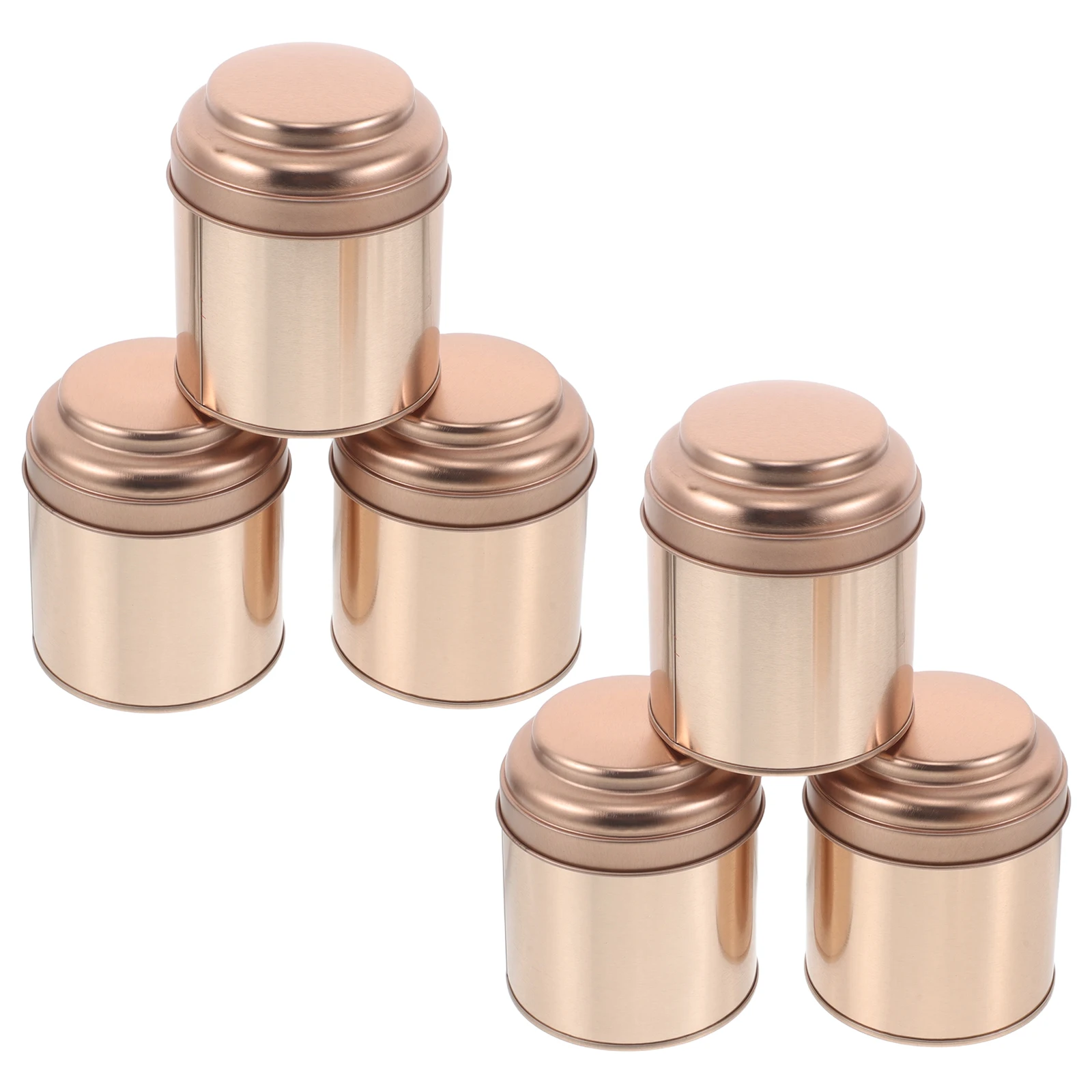 6 Pcs Airtight Tea Loose Leaf Storage Containers Compact Holders Metal Tin Canister Round Tins Coffee 
6 Pcs Airtight Tea Loose Leaf Storage Containers Compact Holders Metal Tin Canister Round Tins Coffee