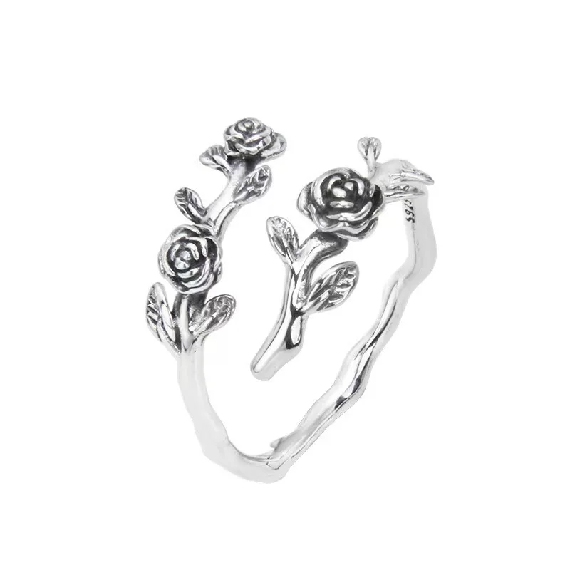 925 Sterling Silver Luxury Jewelry Roses Branch Adjustable Rings For Women Dating Ring Beautiful Elegant Accessories Jewellery
925 Sterling Silver Luxury Jewelry Roses Branch Adjustable Rings For Women Dating Ring Beautiful Elegant Accessories Jewellery