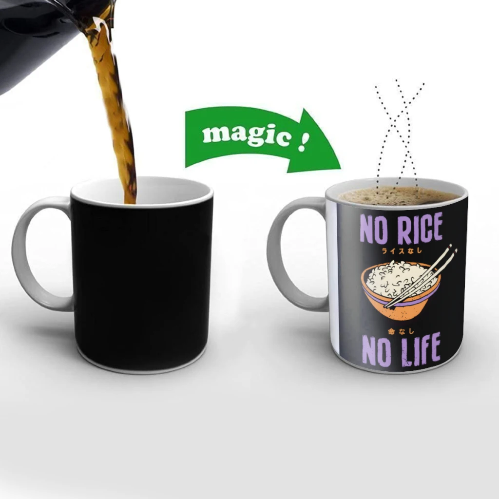 No Rice No Life Creativity Change Color Chang mug Ceramic mug Hot Coffee Cup Breakfast Cup Mug Friend Gift
No Rice No Life Creativity Change Color Chang mug Ceramic mug Hot Coffee Cup Breakfast Cup Mug Friend Gift