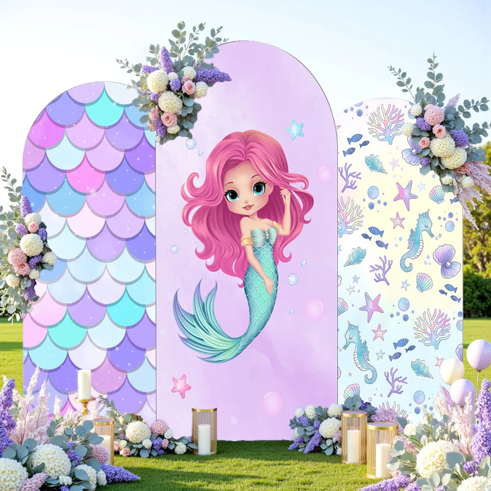 Purple Mermaid Theme Arch Backdrop Cover Baby Shower Girls Birthday Party Decoration Customize Elastic Photography Backrgound
Purple Mermaid Theme Arch Backdrop Cover Baby Shower Girls Birthday Party Decoration Customize Elastic Photography Backrgound
