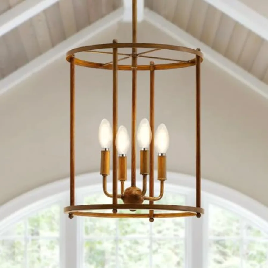 4 Light ChandelierFarmhouse Ceiling Light Wood Grain Lantern Light Fixtures with Metal Cage Adjustable Height Rustic Hanging Li
4 Light ChandelierFarmhouse Ceiling Light Wood Grain Lantern Light Fixtures with Metal Cage Adjustable Height Rustic Hanging Li