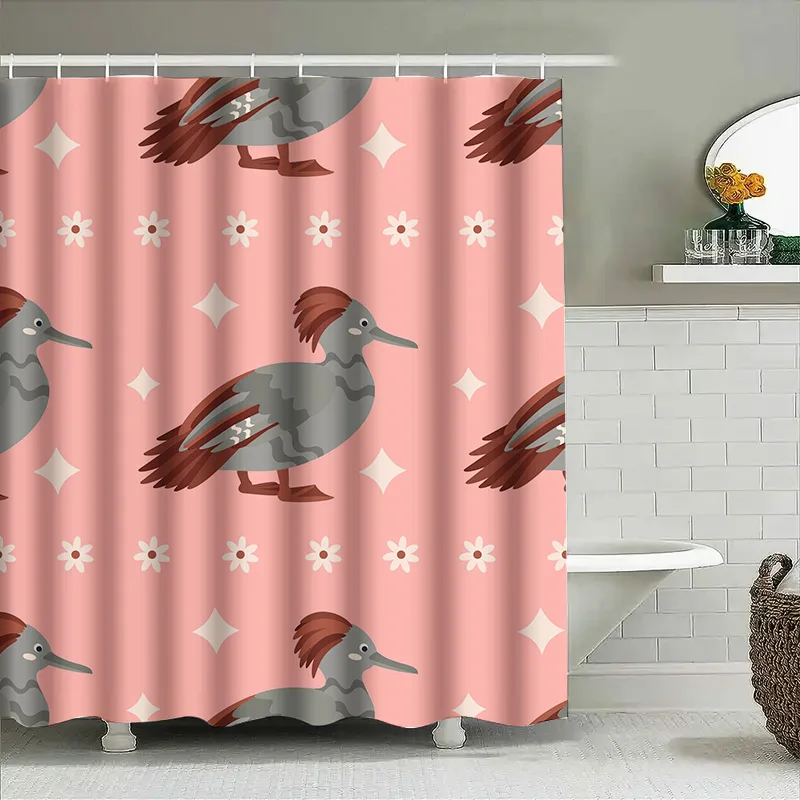 Bathroom Decor Shower Curtain Floral Print with Birds Pattern Waterproof Polyester Fabric for Home Decoration Pink, Gray Brown 1
Bathroom Decor Shower Curtain Floral Print with Birds Pattern Waterproof Polyester Fabric for Home Decoration Pink, Gray Brown 1