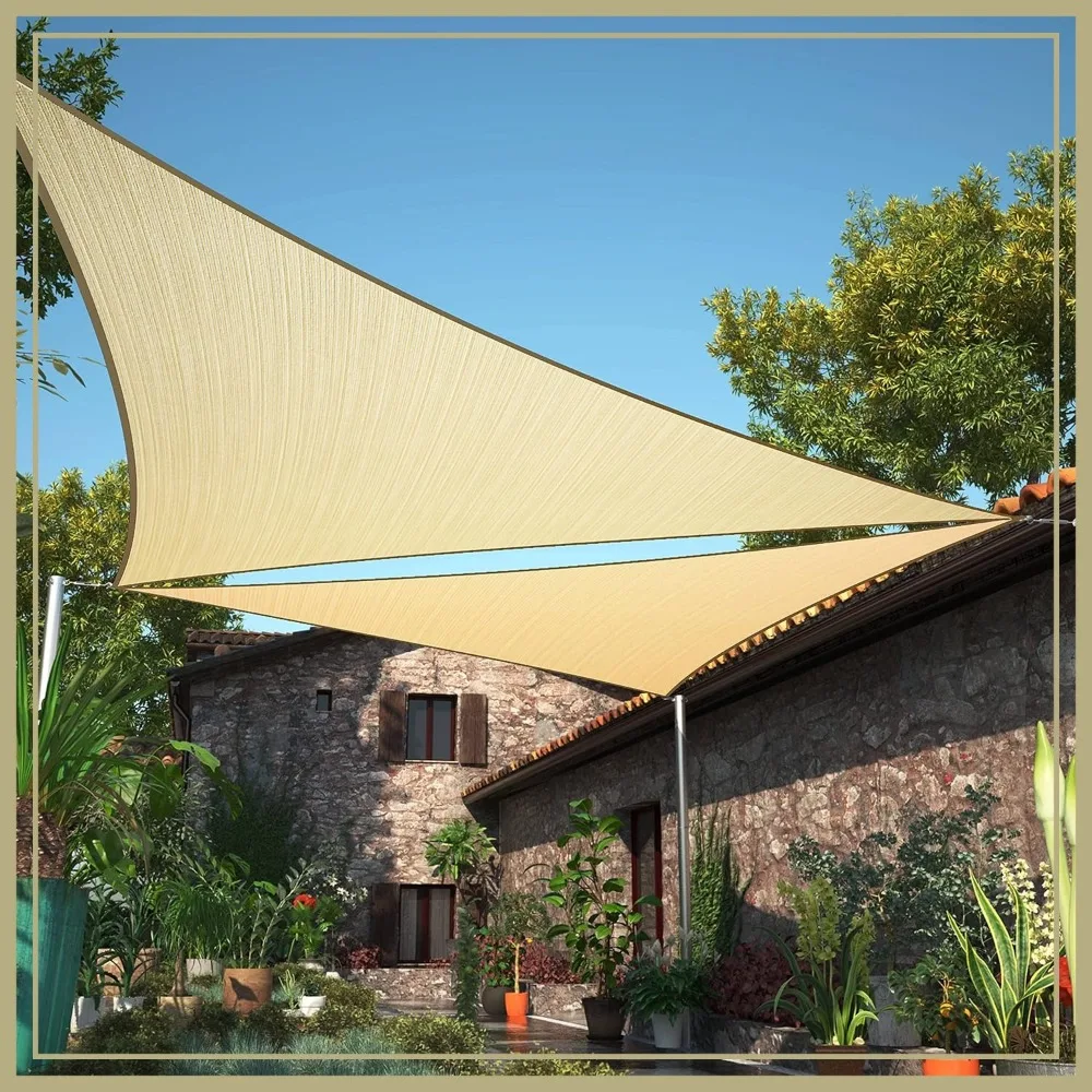 20x20x28.3ft Beige Right Triangle Sun Shade Sail, HDPE Fabric, UV Resistant, Breathable, Heavy Duty for Patio Carport
20x20x28.3ft Beige Right Triangle Sun Shade Sail, HDPE Fabric, UV Resistant, Breathable, Heavy Duty for Patio Carport