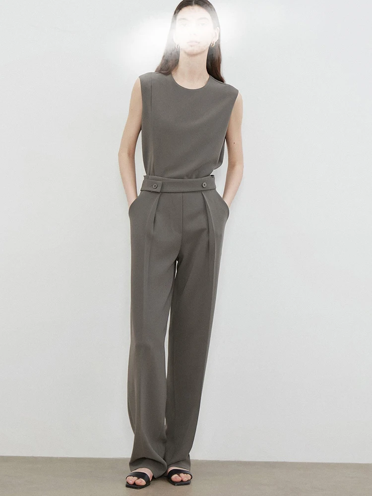 Spring Summer Vest Pants Outfit Women O Neck Sleeveless Split Vest Top+High Waist Straight Casual Trouser Female Two Piece Set
Spring Summer Vest Pants Outfit Women O Neck Sleeveless Split Vest Top+High Waist Straight Casual Trouser Female Two Piece Set