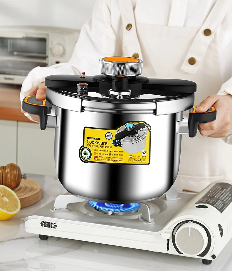 4/5/6/8L Uncoated 304 Stainless Steel Micro Pressure Cooker Pot Large Capacity Stove Top Gas Knob Snap Cover
4/5/6/8L Uncoated 304 Stainless Steel Micro Pressure Cooker Pot Large Capacity Stove Top Gas Knob Snap Cover