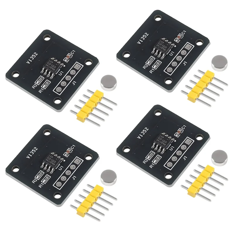 B45CLXY MT6701 4Pcs Magnetic Encoder Angle Measurement Sensor Module 3.3V 14Bit High Precision Magnetic Induction Replace AS5600