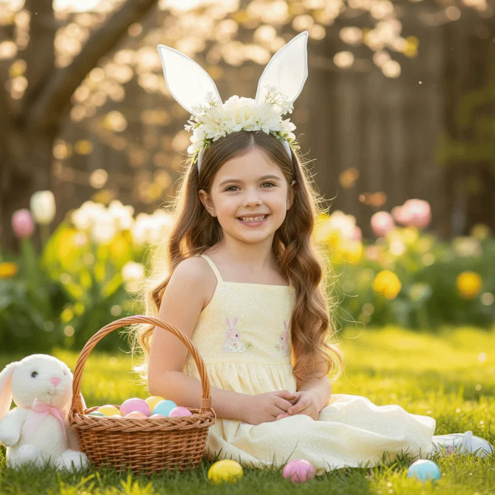 Повязка на голову с кроличьими ушками и цветами, красочный пасхальный головной убор, милый аксессуар для фотосессий, обруч для волос с ушками кролика, сувениры для вечеринок
Повязка на голову с кроличьими ушками и цветами, красочный пасхальный головной убор, милый аксессуар для фотосессий, обруч для волос с ушками кролика, сувениры для вечеринок