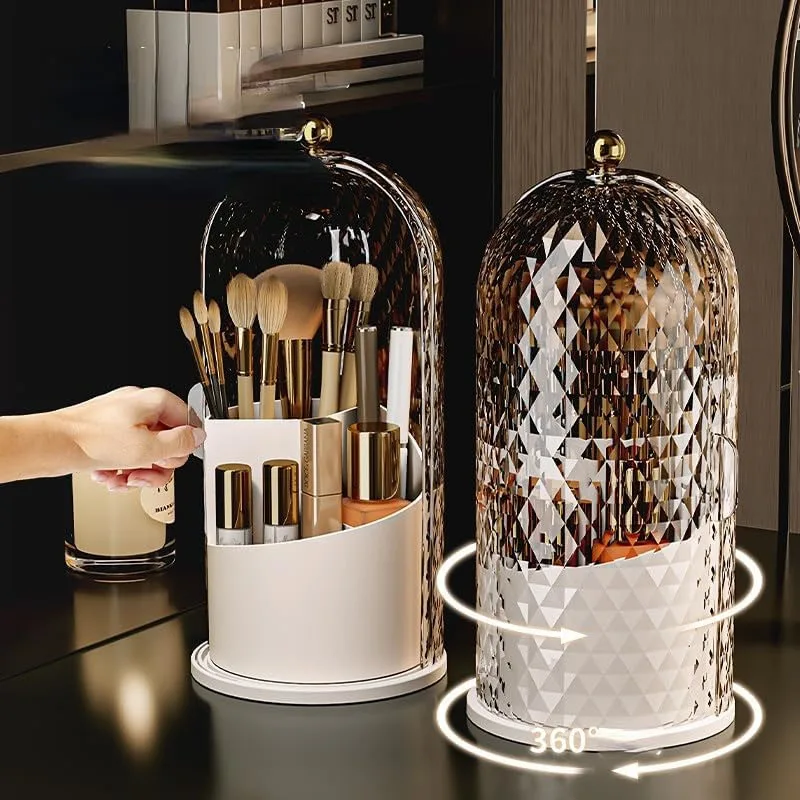360° Rotating Makeup Brush Holder Organizer Dustproof Makeup Brushes Storage Box with Diamond Pattern Cosmetic Tools Storage Box
360° Rotating Makeup Brush Holder Organizer Dustproof Makeup Brushes Storage Box with Diamond Pattern Cosmetic Tools Storage Box