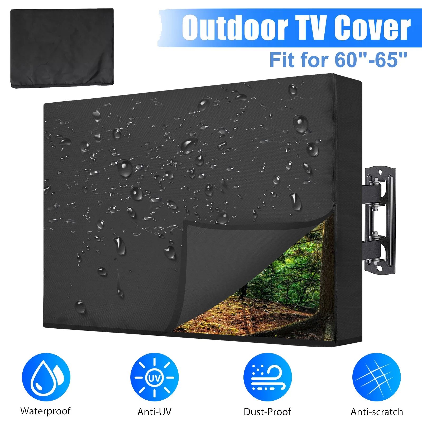 Waterproof Outdoor TV Cover 60-65 inch Weatherproof Outside Television Protector
Waterproof Outdoor TV Cover 60-65 inch Weatherproof Outside Television Protector