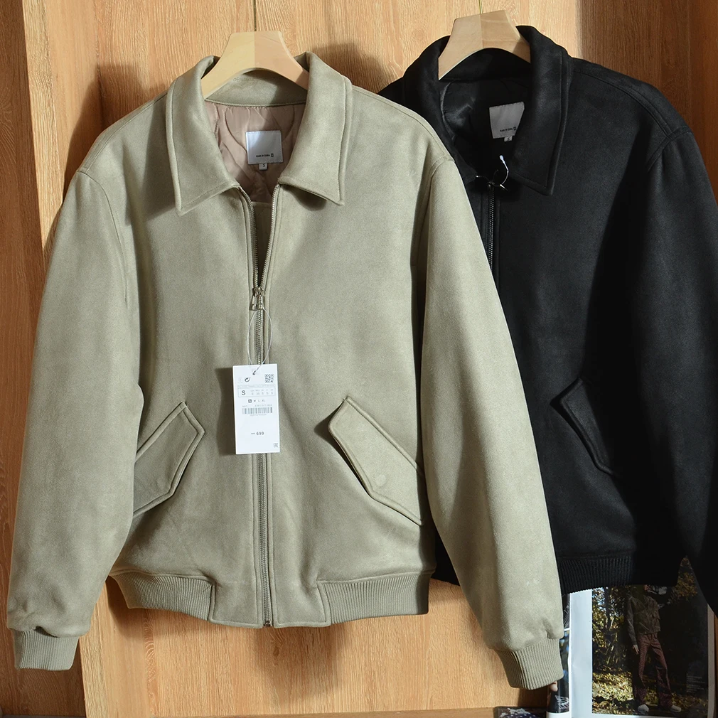 Men's Faionable Waed Vintage Suede Jaet Thiened Cotton Flap Collar Coat Autumn Winter Loose Fit Long Sve Urban Sle
Men's Faionable Waed Vintage Suede Jaet Thiened Cotton Flap Collar Coat Autumn Winter Loose Fit Long Sve Urban Sle