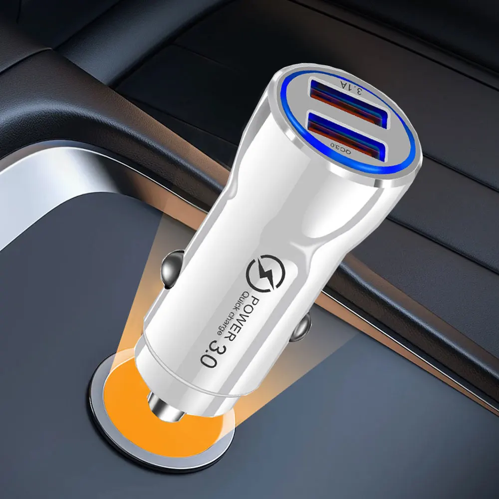 1pc USB Car Phone Charger Car Double Hole Fast Charging Charger Car Quick Charge 3.0 Charger Auto Electronics Accessories
1pc USB Car Phone Charger Car Double Hole Fast Charging Charger Car Quick Charge 3.0 Charger Auto Electronics Accessories