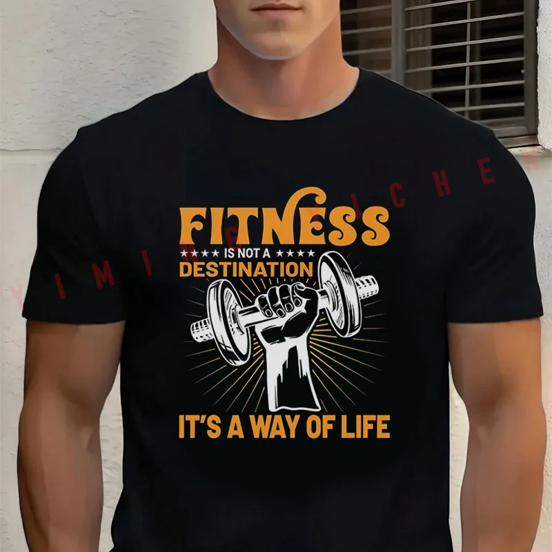 Men's Summer Cotton T-shirt Fitness Is Not A Destination Graphic Motorcycle Tee Casual Short-sleeve Motorbike Cycling Top
Men's Summer Cotton T-shirt Fitness Is Not A Destination Graphic Motorcycle Tee Casual Short-sleeve Motorbike Cycling Top