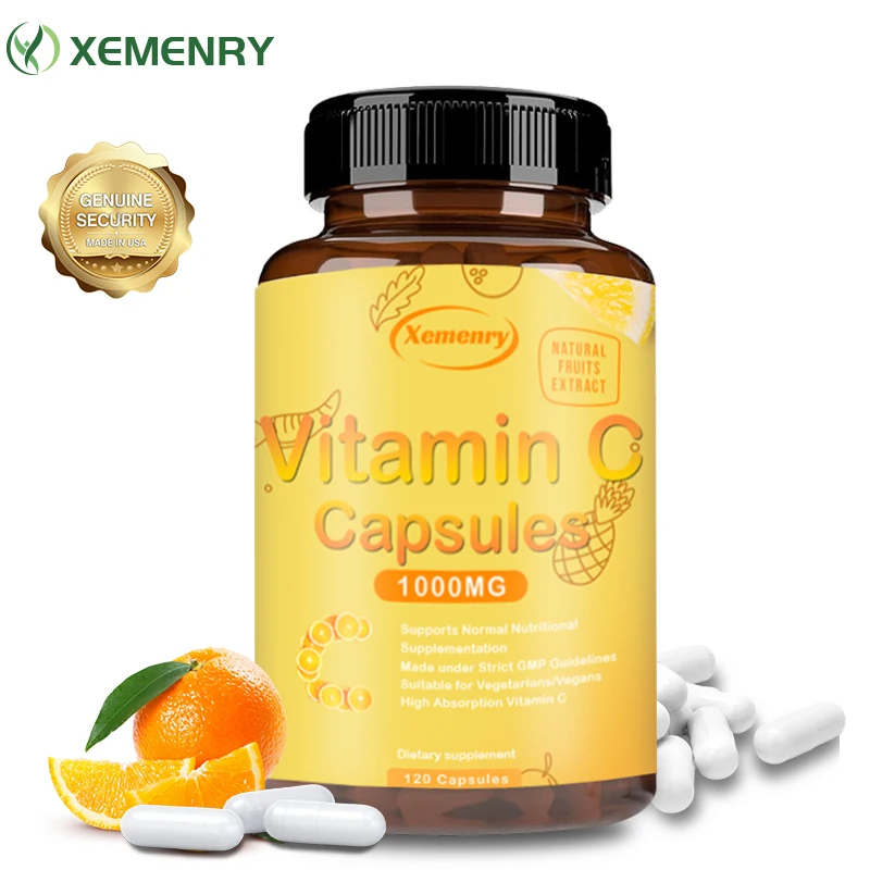Vitamin C Capsules 1000mg - Promote Absorption and Digestive Comfort, Antioxidants, Support Immune Health, Non-GMO
Vitamin C Capsules 1000mg - Promote Absorption and Digestive Comfort, Antioxidants, Support Immune Health, Non-GMO