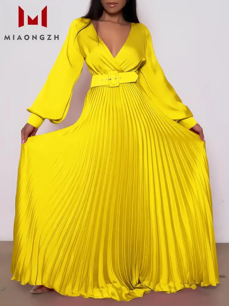 Fashion Loose Solid Plus Size Dresses For Women Lantern Long Sleeve Sexy V Neck High Waist Night Prom Dress Female Clothing New
Fashion Loose Solid Plus Size Dresses For Women Lantern Long Sleeve Sexy V Neck High Waist Night Prom Dress Female Clothing New