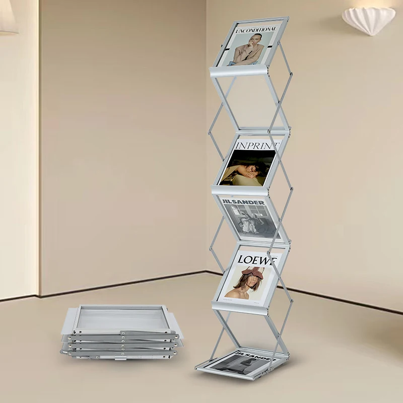A4 aluminum alloy folding exhibition information rack ins shooting props Internet celebrity magazine floor album display stand
A4 aluminum alloy folding exhibition information rack ins shooting props Internet celebrity magazine floor album display stand