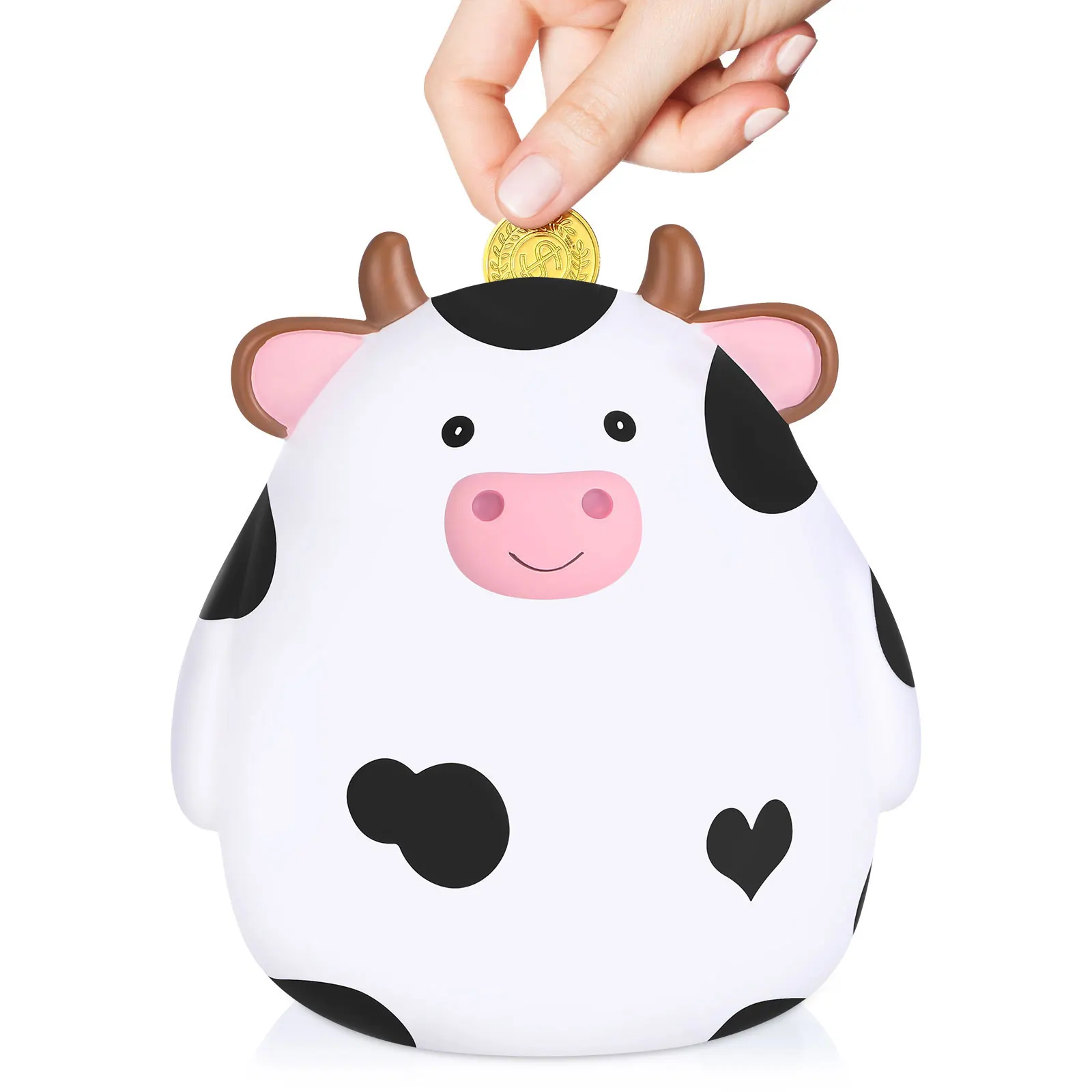 Charming Cow Piggy Bank for Kids Real Money Storage Box with Safe Material Coin Bank for Saving Allowance Gift Idea
Charming Cow Piggy Bank for Kids Real Money Storage Box with Safe Material Coin Bank for Saving Allowance Gift Idea