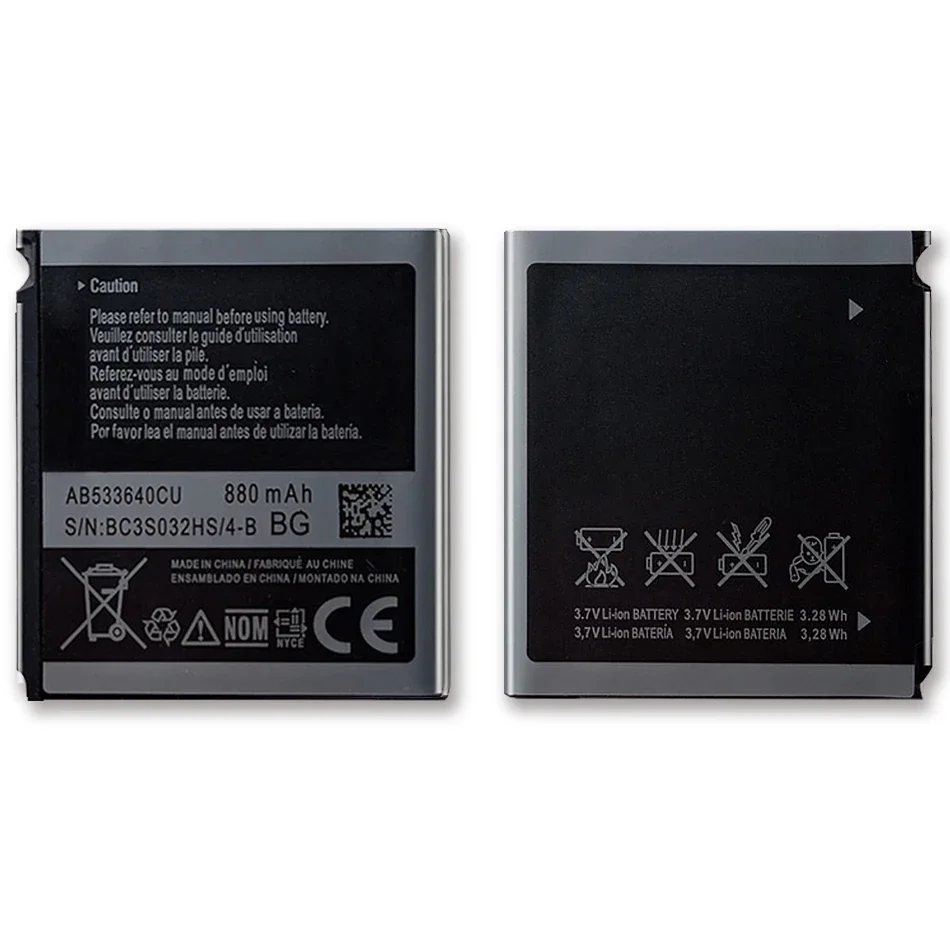 AB533640CC Battery For Samsung G500 C3110C C3310C S3600C S3600i S3601C S5520 S6888 S3930C
AB533640CC Battery For Samsung G500 C3110C C3310C S3600C S3600i S3601C S5520 S6888 S3930C