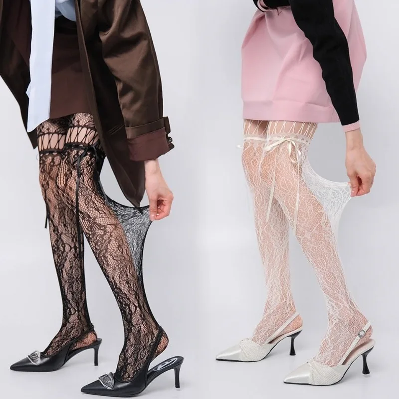 Lolita Lace Mesh Bowknot Stockings Cute Ribbon Tie Adjustable Garter Pantyhose Y2K Style Over Knee Socks for Women Daily Wear
Lolita Lace Mesh Bowknot Stockings Cute Ribbon Tie Adjustable Garter Pantyhose Y2K Style Over Knee Socks for Women Daily Wear