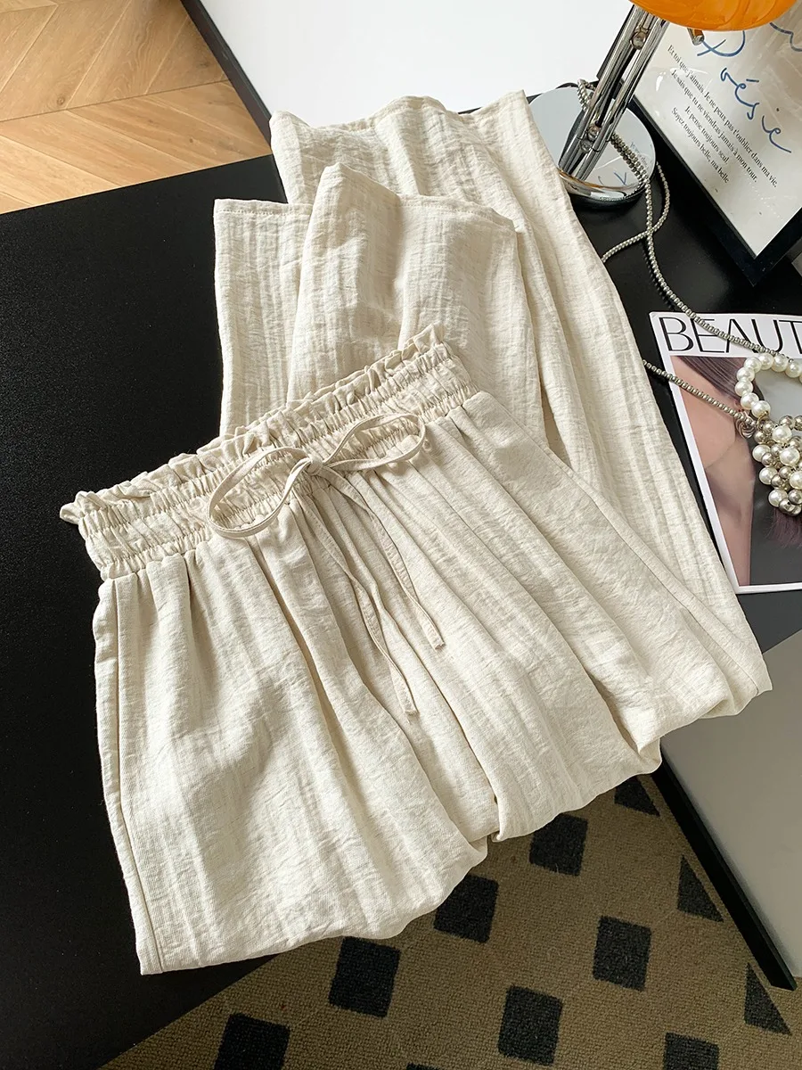High Waist Wide Leg Pants Linen Cotton Blend Summer Thin Straight Cut Versatile Casual Trousers for Women Comfortable Loose Fit
High Waist Wide Leg Pants Linen Cotton Blend Summer Thin Straight Cut Versatile Casual Trousers for Women Comfortable Loose Fit