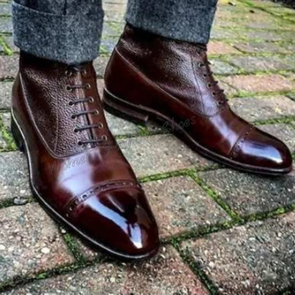Brown Lace up Men's Boots Thick Heel Handmade Dress Shoes for Men Casual Shoes Shoes for Men 2024 Size 47 Zapatillas Mujere
Brown Lace up Men's Boots Thick Heel Handmade Dress Shoes for Men Casual Shoes Shoes for Men 2024 Size 47 Zapatillas Mujere