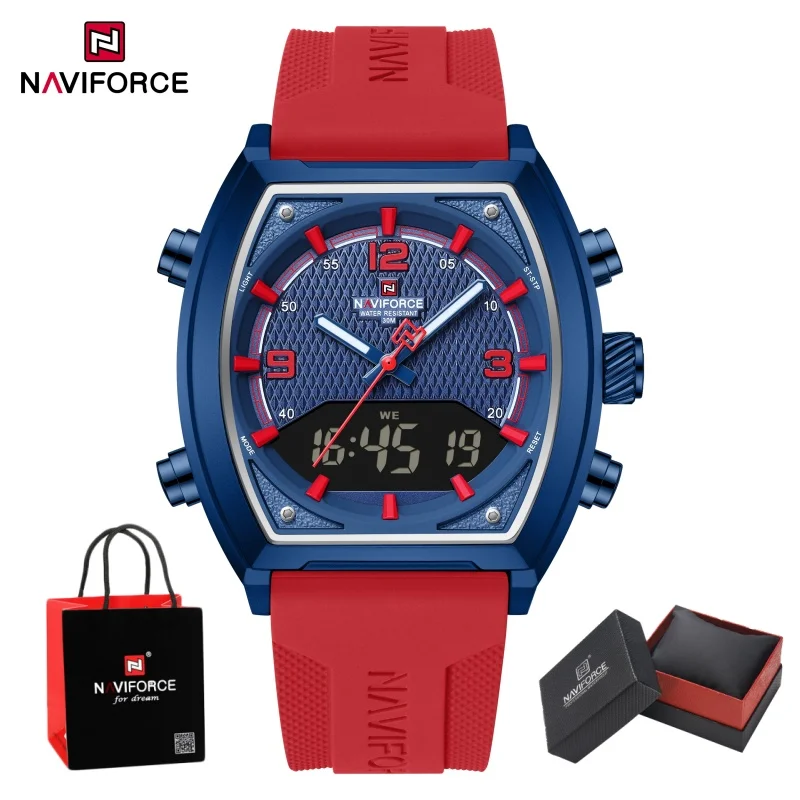 NAVIFORCE Fashionable Man's Quartz Watch Waterproof Dual Display Luminous Military Style Male Sports Wristwatch Gifts Box NF9242
NAVIFORCE Fashionable Man's Quartz Watch Waterproof Dual Display Luminous Military Style Male Sports Wristwatch Gifts Box NF9242