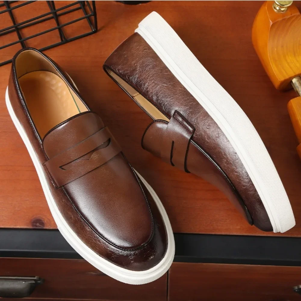 Casual Leather Shoes Men Summer Breathable British Style Loafers Men's Shoes New Business Men's Casual Shoe Designer Shoes Men
Casual Leather Shoes Men Summer Breathable British Style Loafers Men's Shoes New Business Men's Casual Shoe Designer Shoes Men