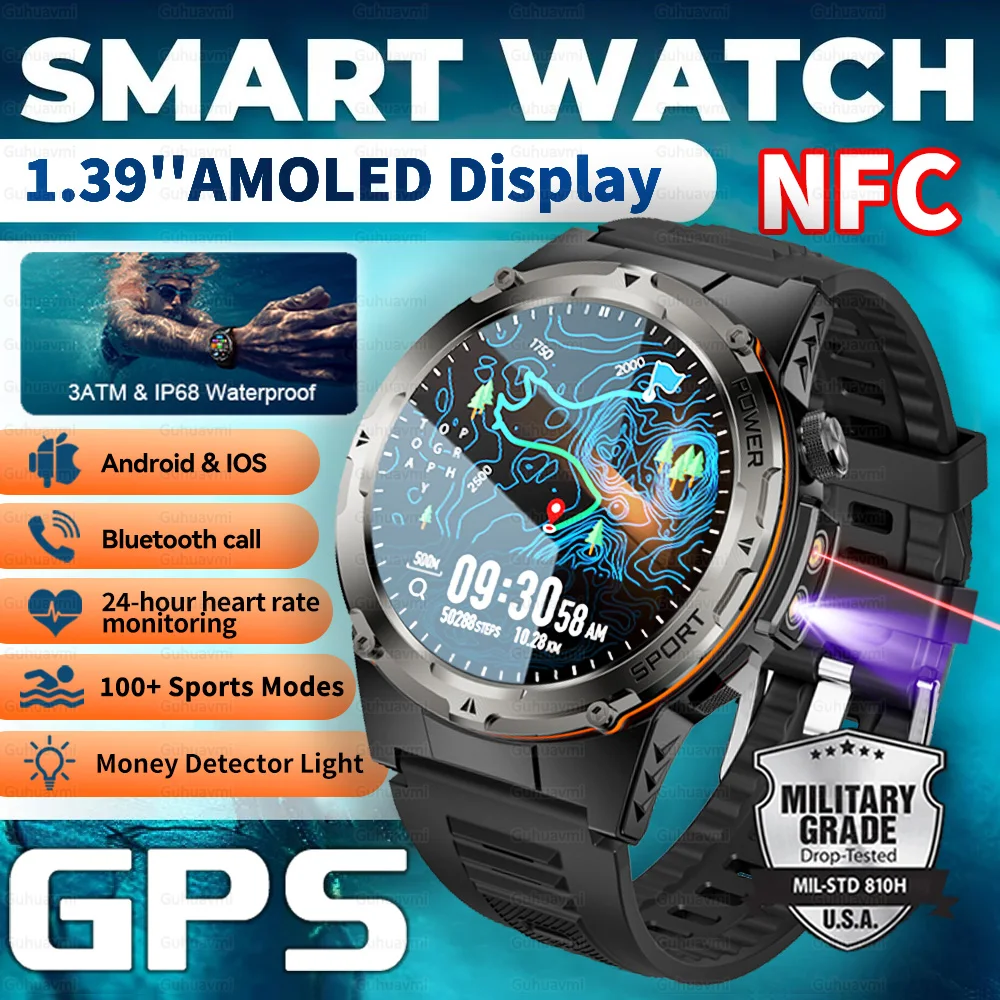 2025 New Professional Outdoor Military Infrared light Watch Men GPS IP68 NFC Bluetooth call Health monitoring Sports Smart Watch
2025 New Professional Outdoor Military Infrared light Watch Men GPS IP68 NFC Bluetooth call Health monitoring Sports Smart Watch