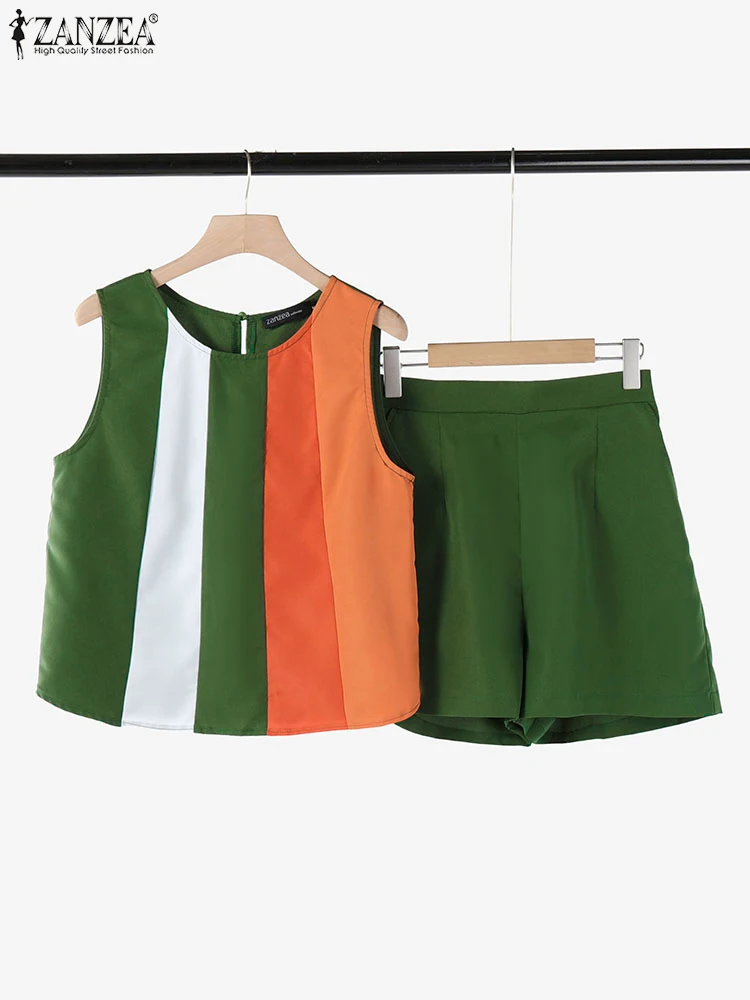 ZANZEA 2025 Summer 2 Piece Outfits Women Tracksuit Korean Colorblock Tops & Pocket Short Sets Casual Holiday Tank Matching Suits
ZANZEA 2025 Summer 2 Piece Outfits Women Tracksuit Korean Colorblock Tops & Pocket Short Sets Casual Holiday Tank Matching Suits