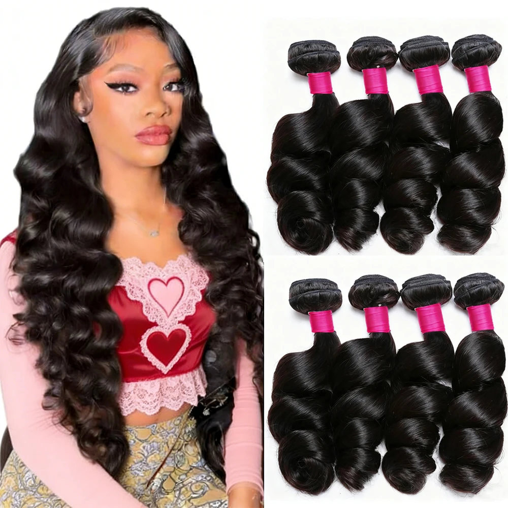 30 38 40 Inch 18A Loose Wave Double Weft Human Hair Deep Curly 2 3 4 Bundles Extensions Tissage Unprocessed Spring Hot Sale Hair
30 38 40 Inch 18A Loose Wave Double Weft Human Hair Deep Curly 2 3 4 Bundles Extensions Tissage Unprocessed Spring Hot Sale Hair