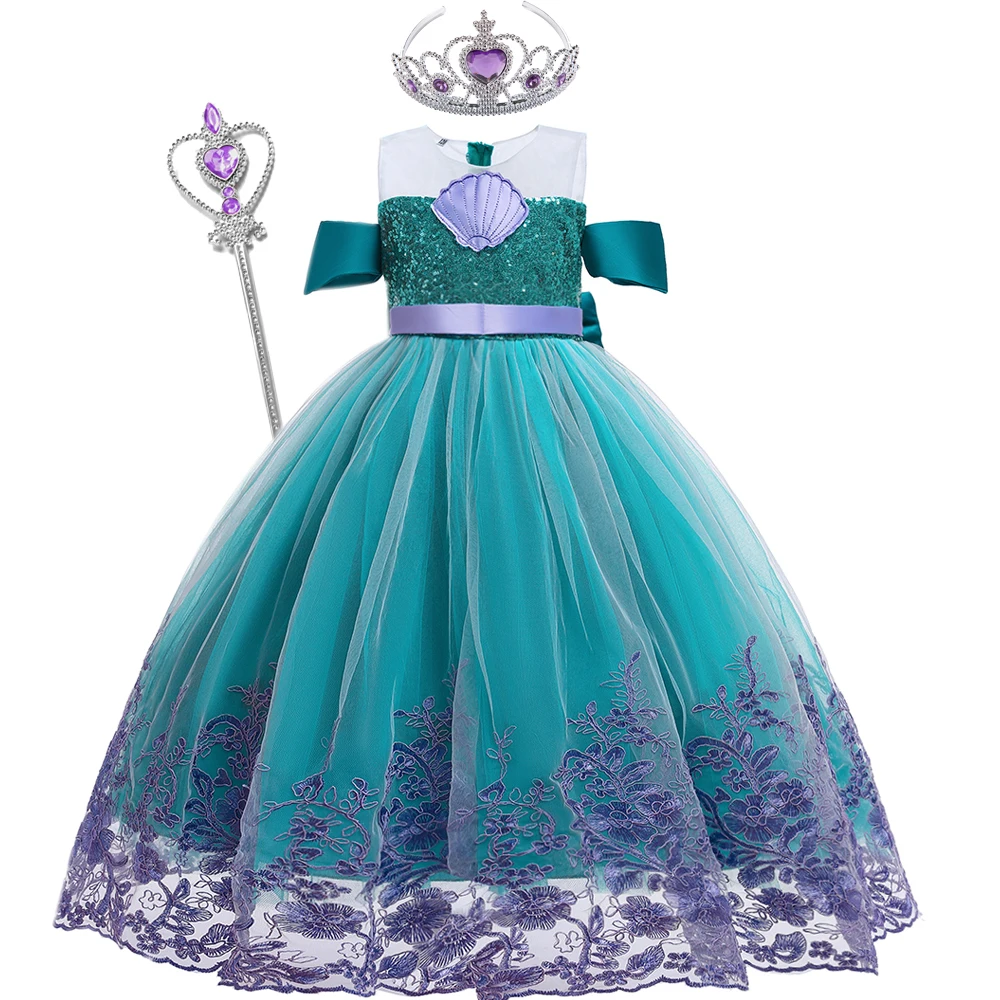 Summer Little Mermaid Princess Girl Dress Sequin Bow Cosplay Birthday Party Kid Dresses for Girl Costume Carnival Halloween Gown
Summer Little Mermaid Princess Girl Dress Sequin Bow Cosplay Birthday Party Kid Dresses for Girl Costume Carnival Halloween Gown